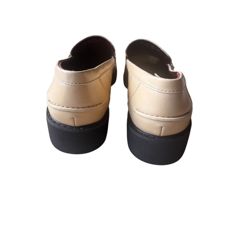 Franco Sarto Cello Loafers Women's Sz 7M Beige Kiltie Slip On Shoes Faux Leather - Picture 6 of 8